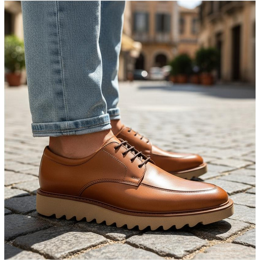 Sapato Social Tratorado Masculino Esporte Fino Der