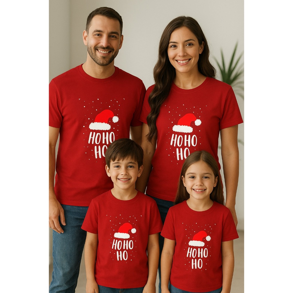 Camiseta de Natal Feminina Masculina Infantil Esta