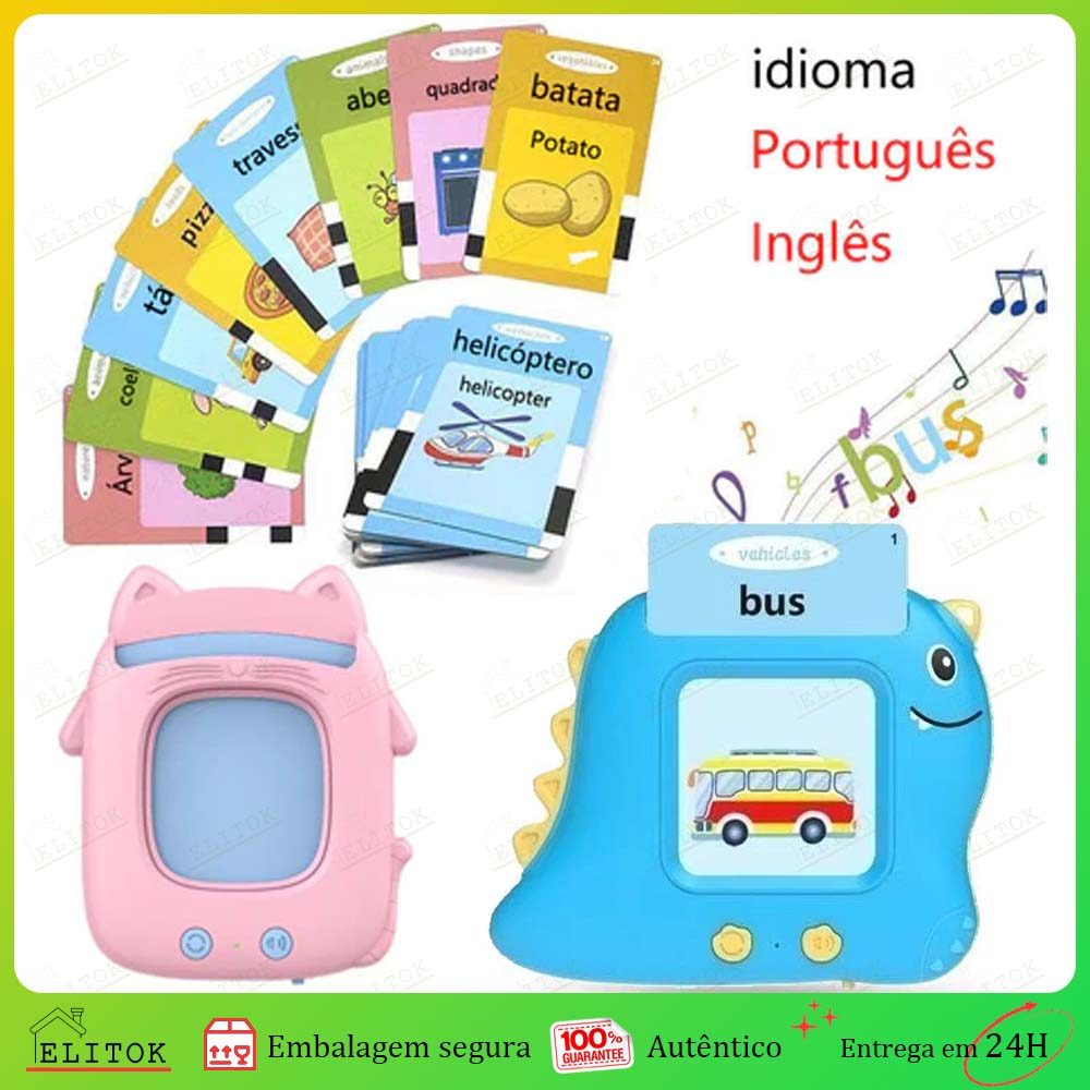 Máquina de Cartões Educacional Infantil Bilíngu