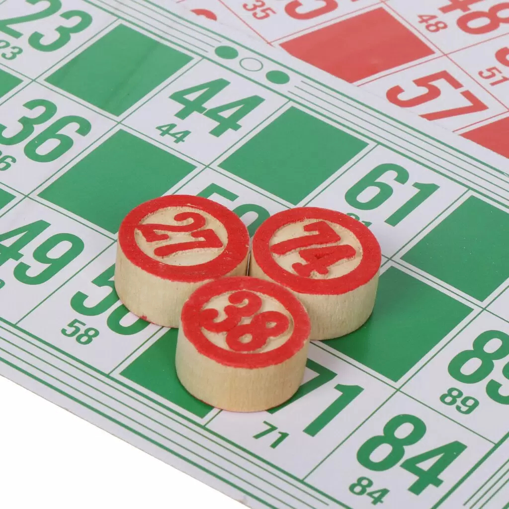 Jogo De Bingo Completo Com 90 Pedras Em Madeira E 