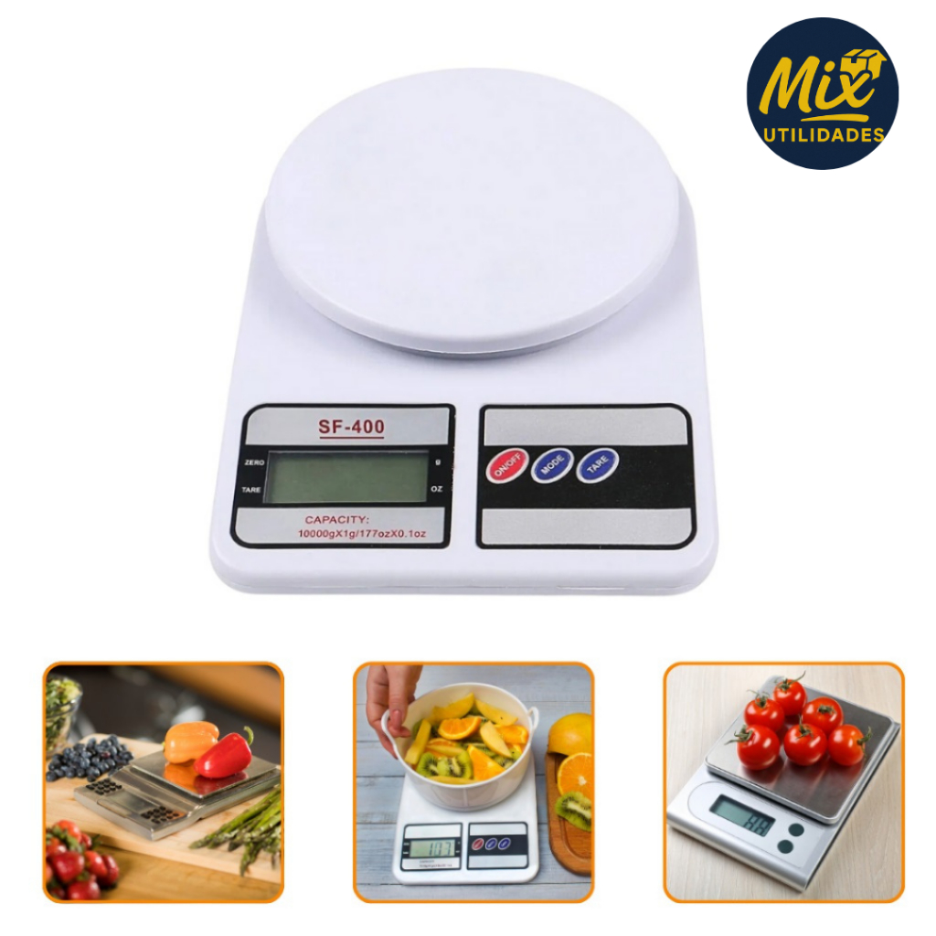 Balança Digital de Cozinha de Precisão 1g a 10Kg