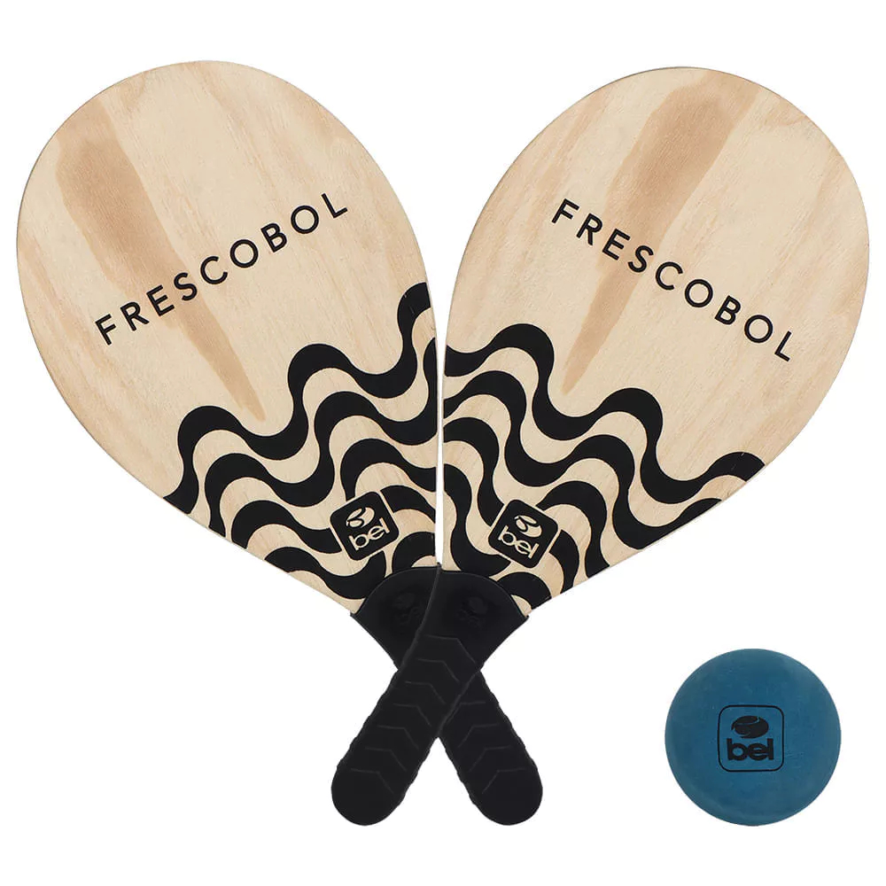 Kit Jogo Frescobol Tênis De Praia 2 Raquetes Made