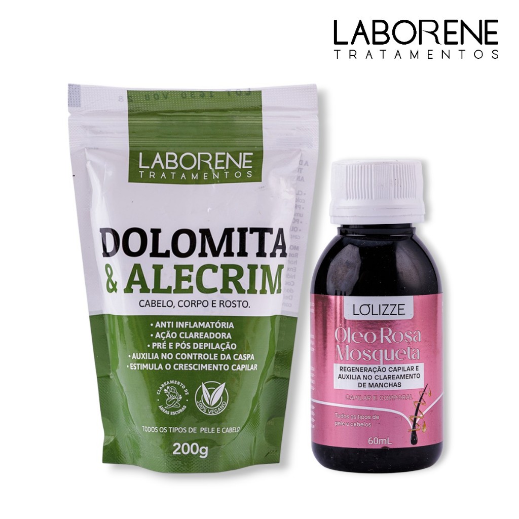 Kit Clareador Dolomita E Alecrim + Óleo Rosa Mosq