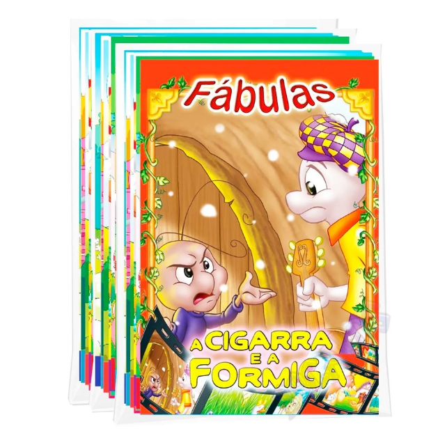 Kit 8 Livros Fábulas Para Crianças Contos Infant
