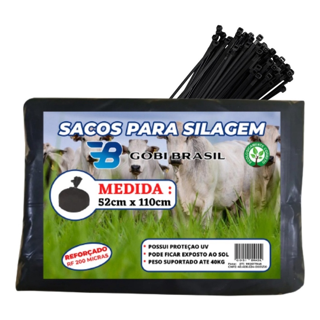 Saco para Silagem Kit 100 Uni + 100 Abç – 5