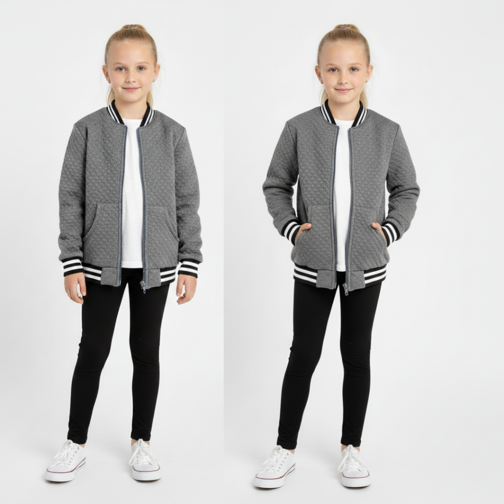 Blusa De Frio Infantil Jaqueta Bomber  De Metalass