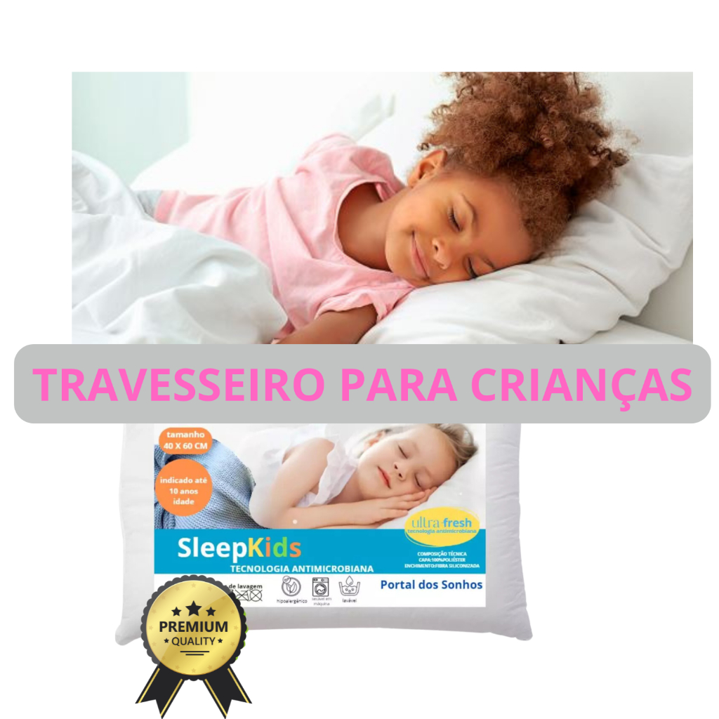 Travesseiro Infantil Criança Antialérgico Antiss