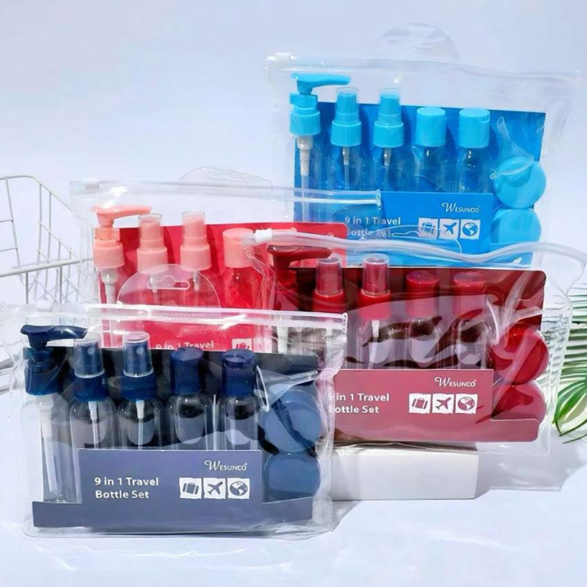 Kit 10 Frascos De viagem Shampoo/Creme/Sabonete li