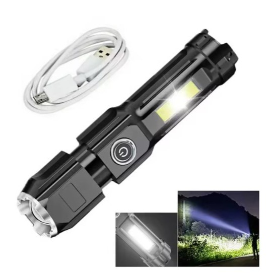 Lanterna LED Potente USB Recarregável 4 MODOS Led