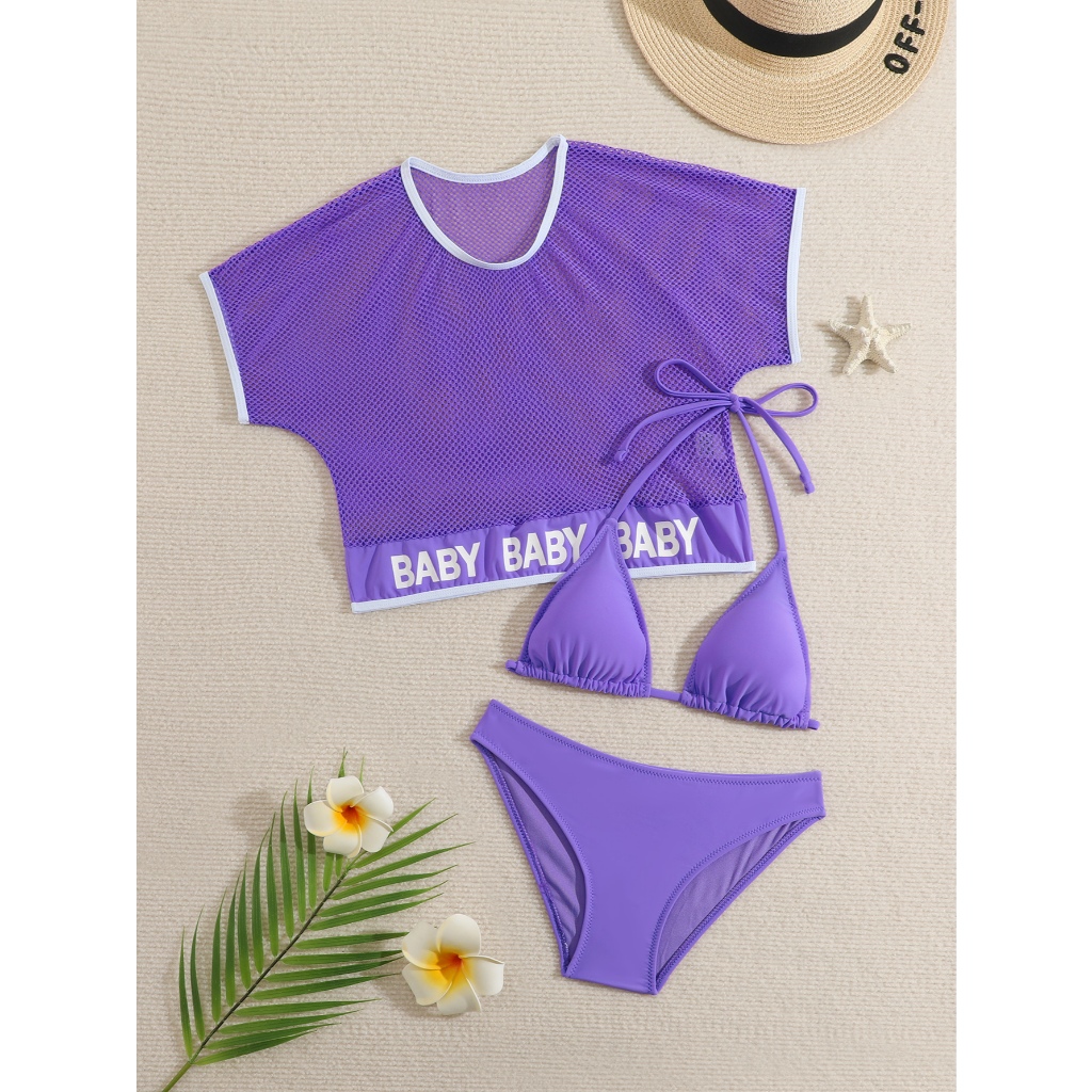 RWX VEST Conjunto de Praia Juvenil com Biquíni e 