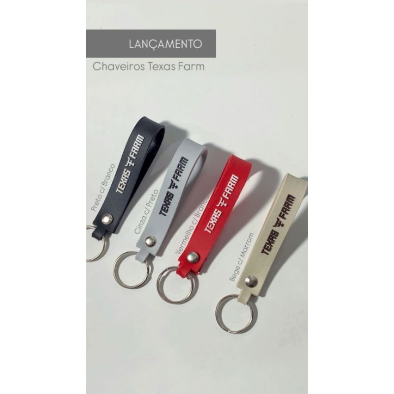 Chaveiro Silicone Texas Farm