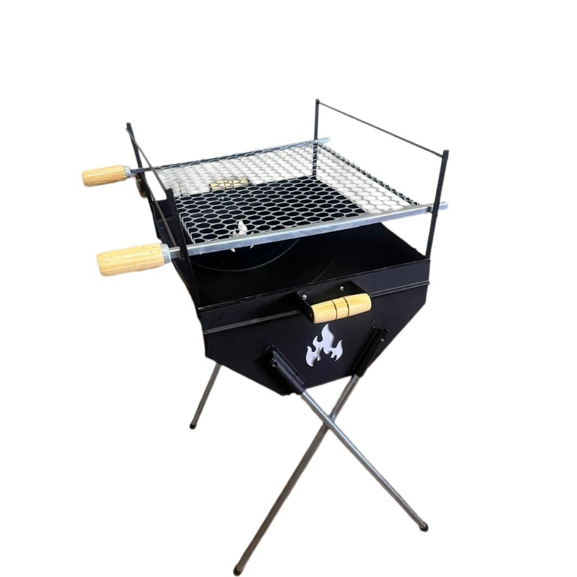 Churrasqueira tradicional 50x40cm com pés desmont