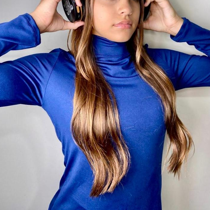 Segunda Pele Cacharrel Gola Alta Blusa Manga Compr