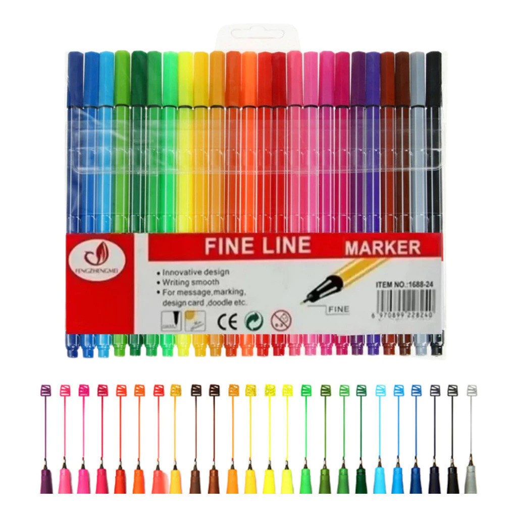 Kit de canetas com 12/24/36/48 cores Fine Line Col