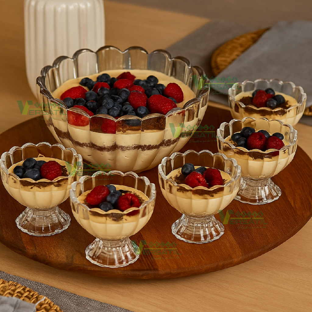 Jogo 7 Peças Wolff Sobremesa 6 Bowls 125ml e 1,1L