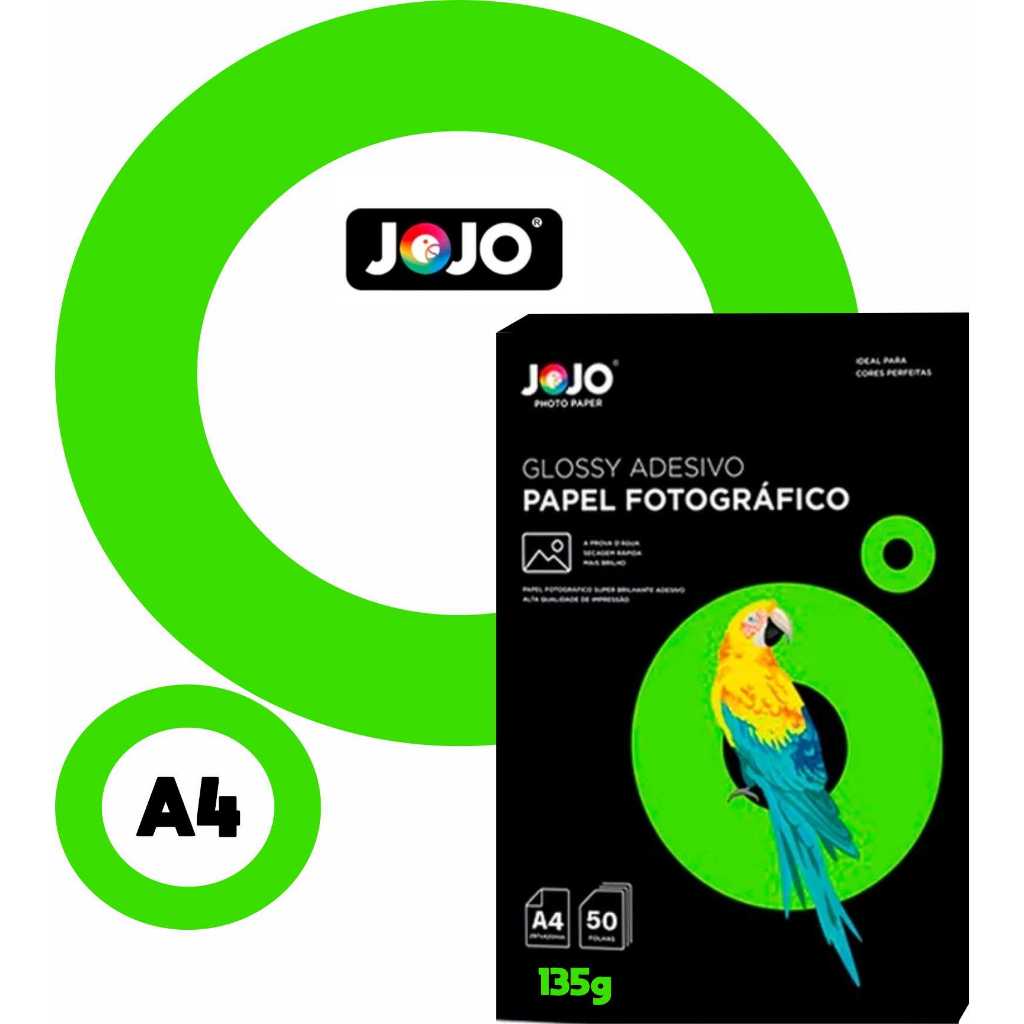 Papel Fotografico Glossy Adesivo Brilho 135g