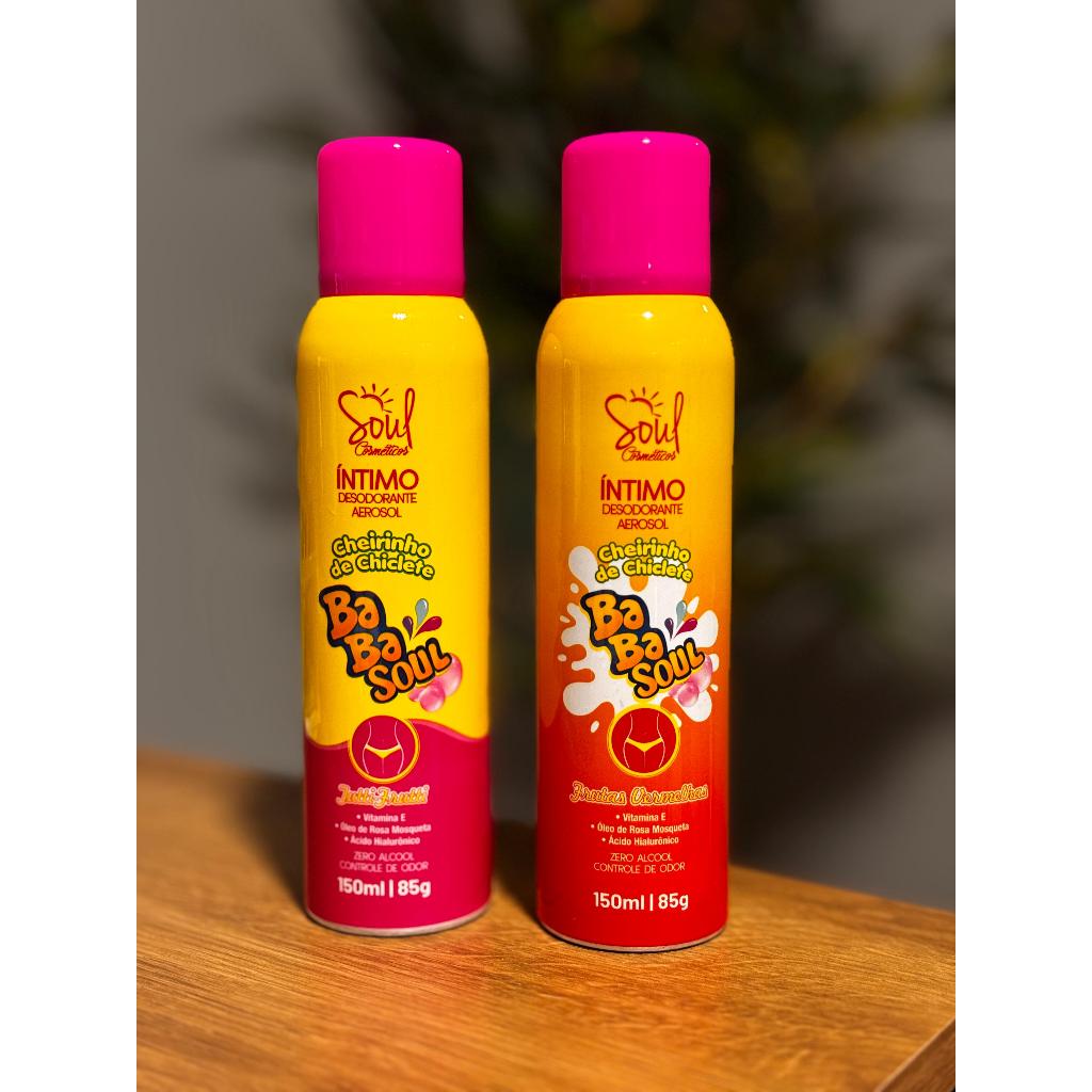 Kit 2 Desodorante íntimo Cheirinho de Chiclete Ba