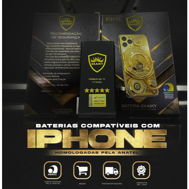 Bateria Premium Oficial Skaiky Para iPhones IOS An