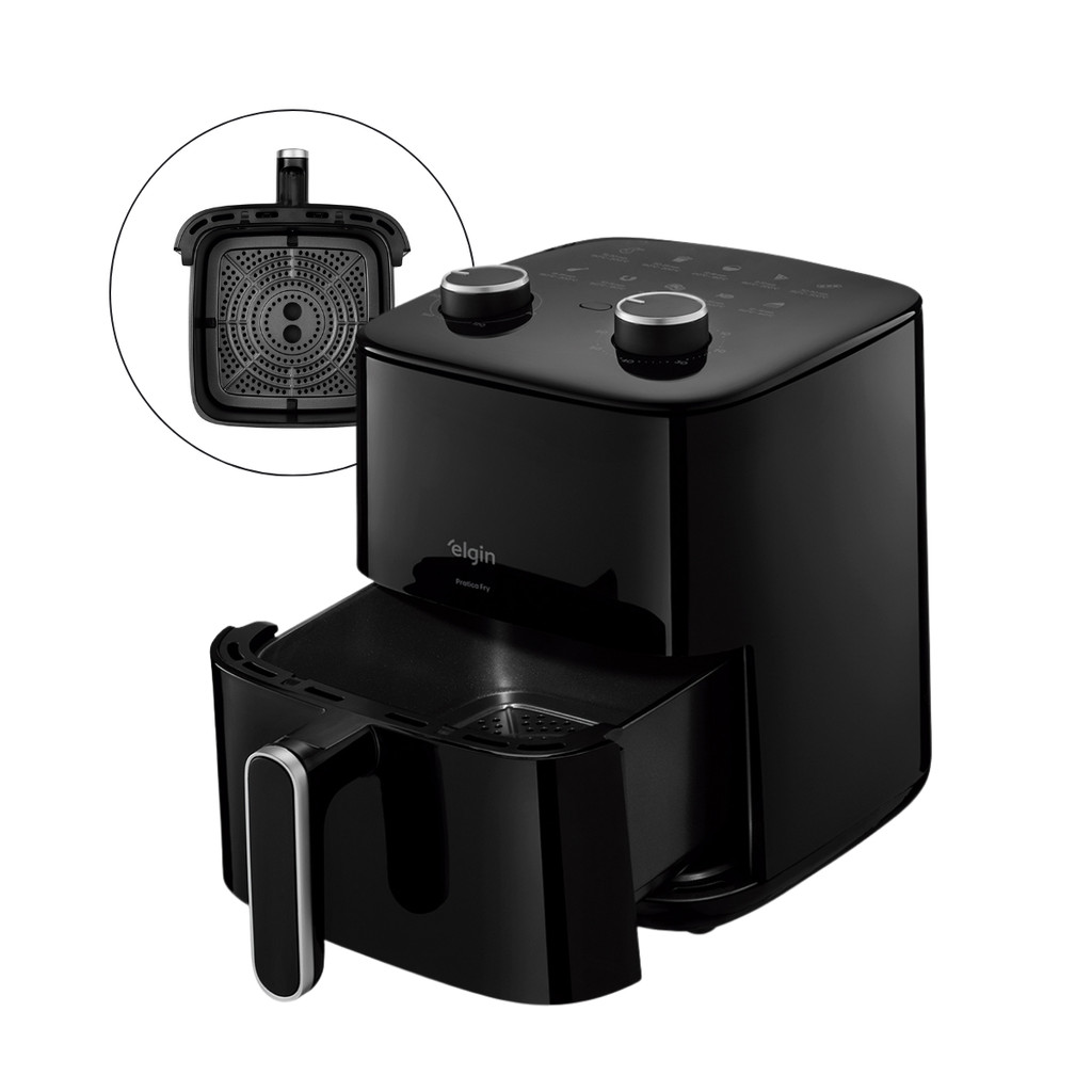 Fritadeira Air Fryer Pratica Fry 3,7L 1400W Preta 