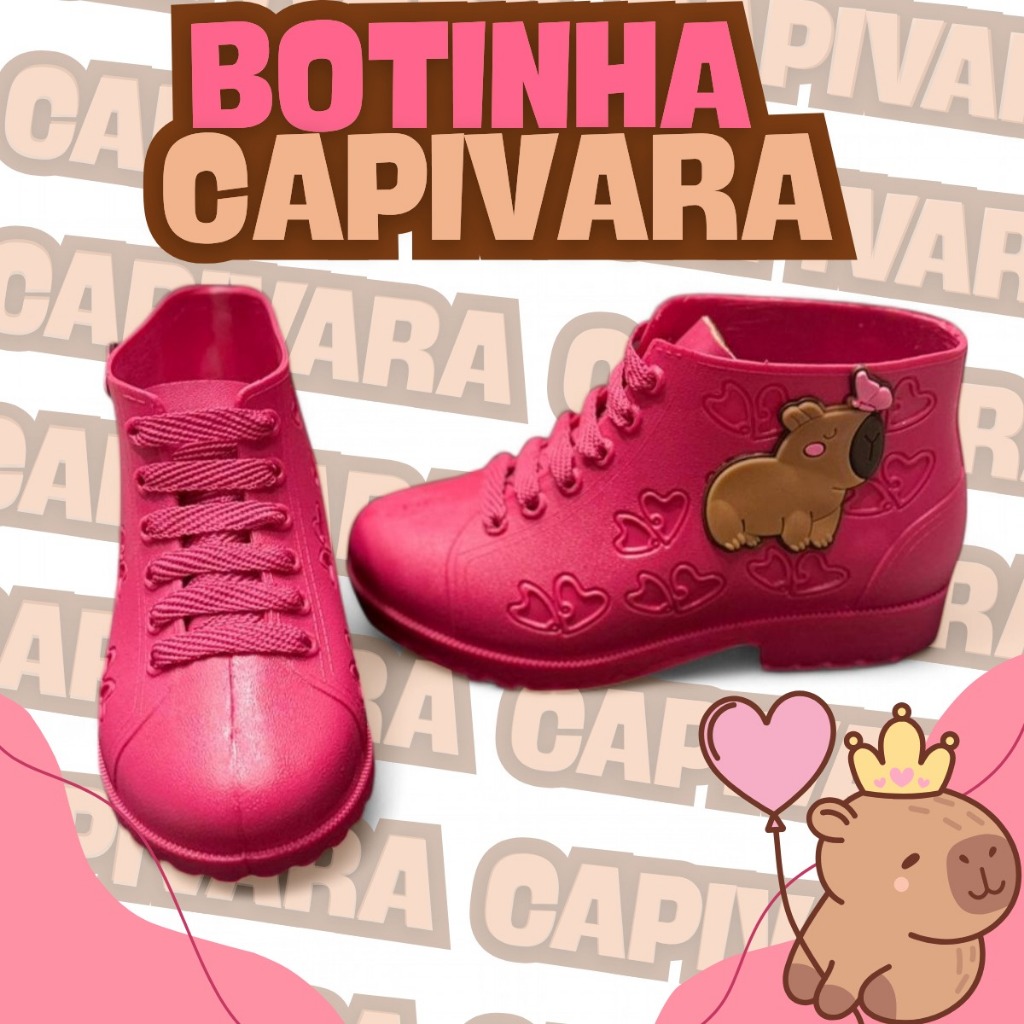 Bota Feminina Infantil Juvenil Capivara Casual Can