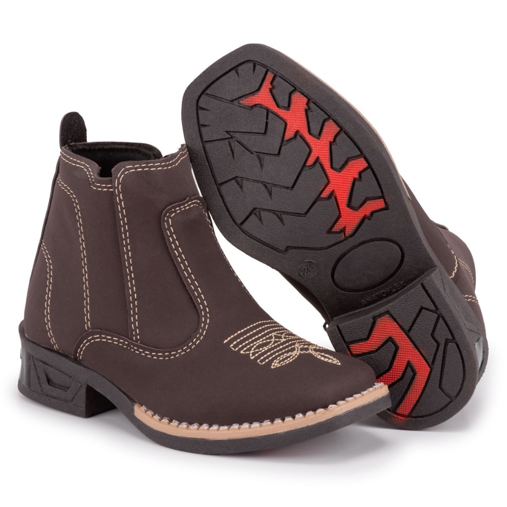Bota Texana Infantil com LED no Salto Estilo e Con