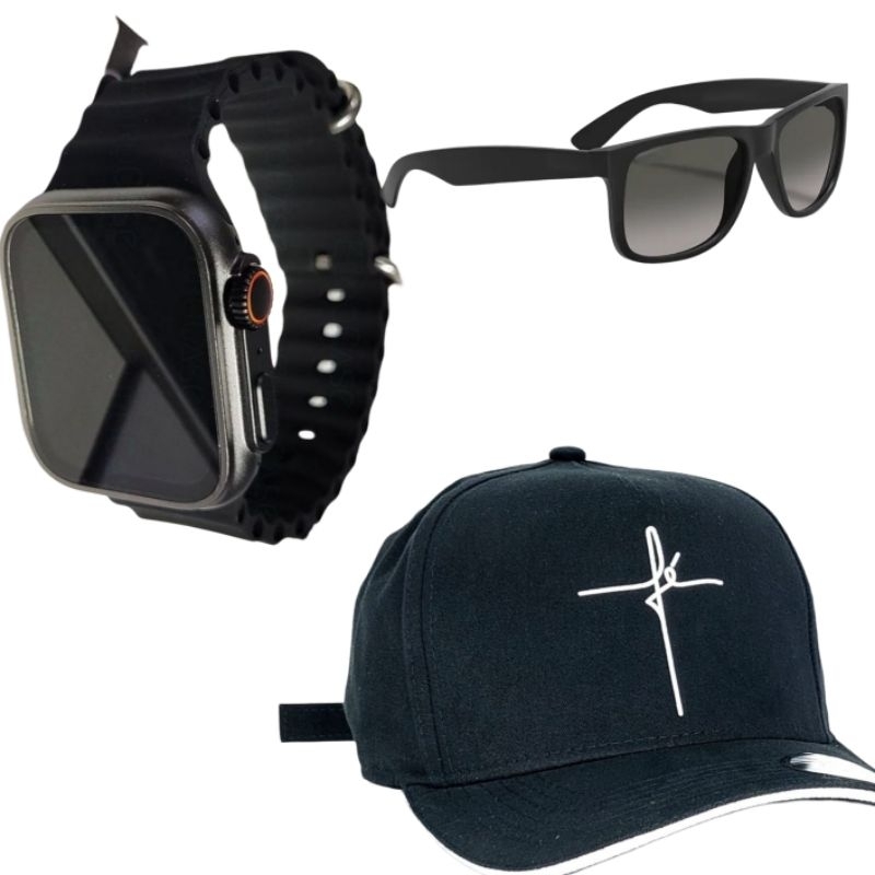Relógio Digital Premium + Boné fé Grife + Ócul