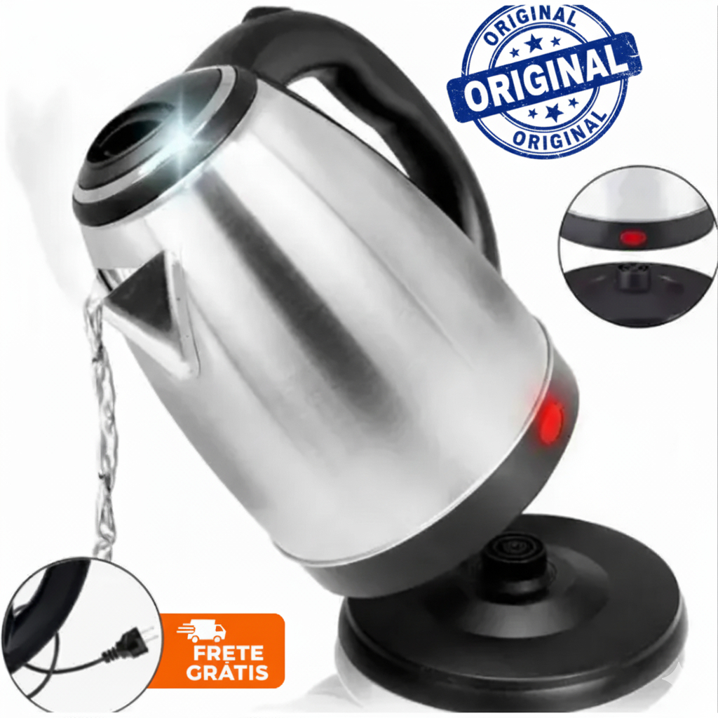 Chaleira Elétrica Inox 2L 110V – Ferve Águ