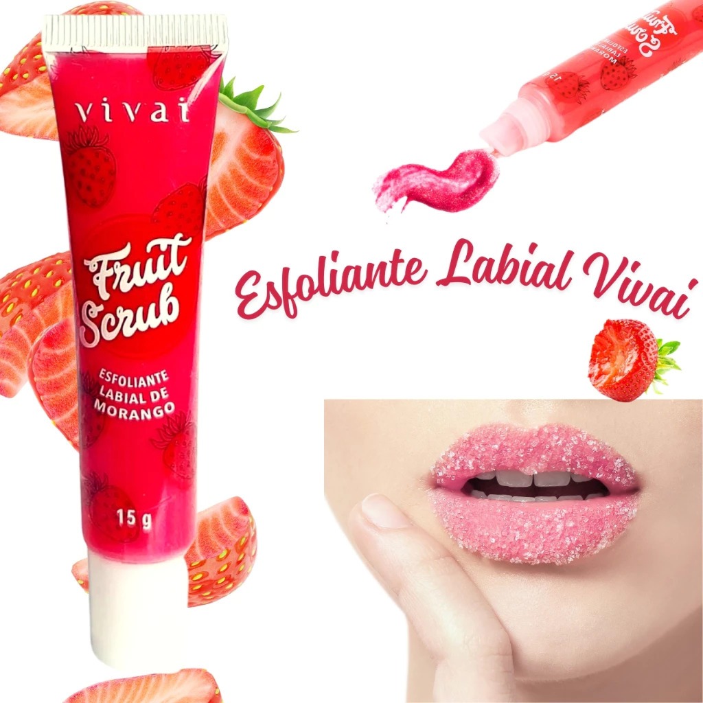 Esfoliante Labial de Morango Fruit Scrub – V