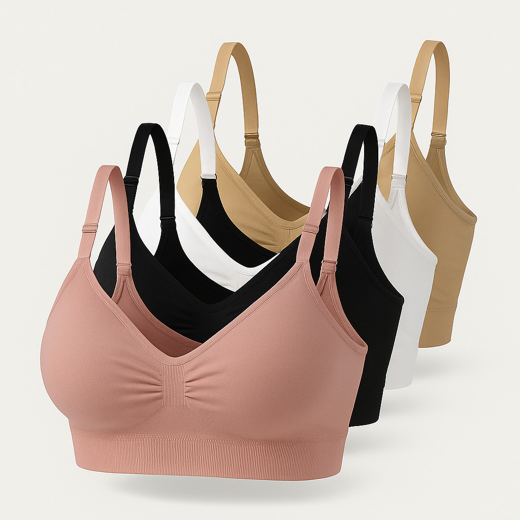 Kit 4 Top Sutiã Com Alça E Fecho Ajustável Leve