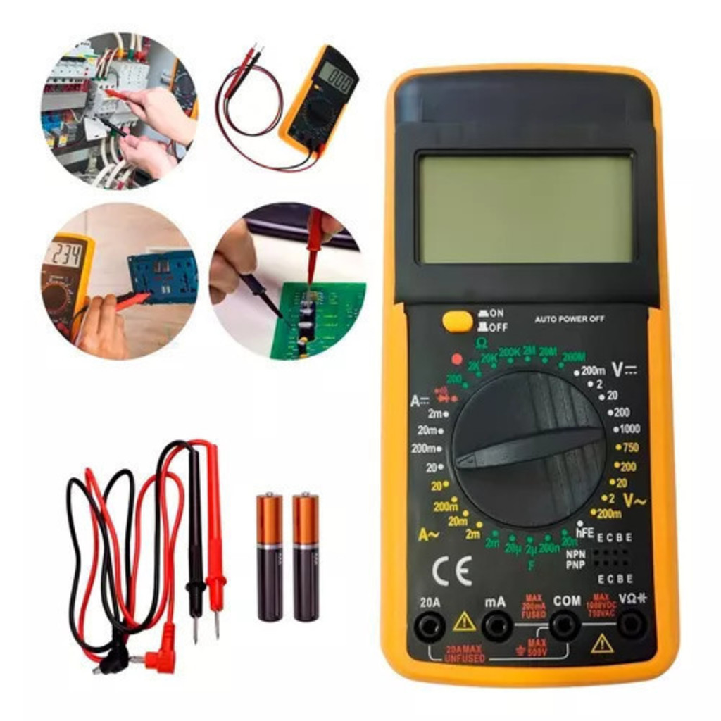 Multímetro Com Capacímetro Bip Original Digital 