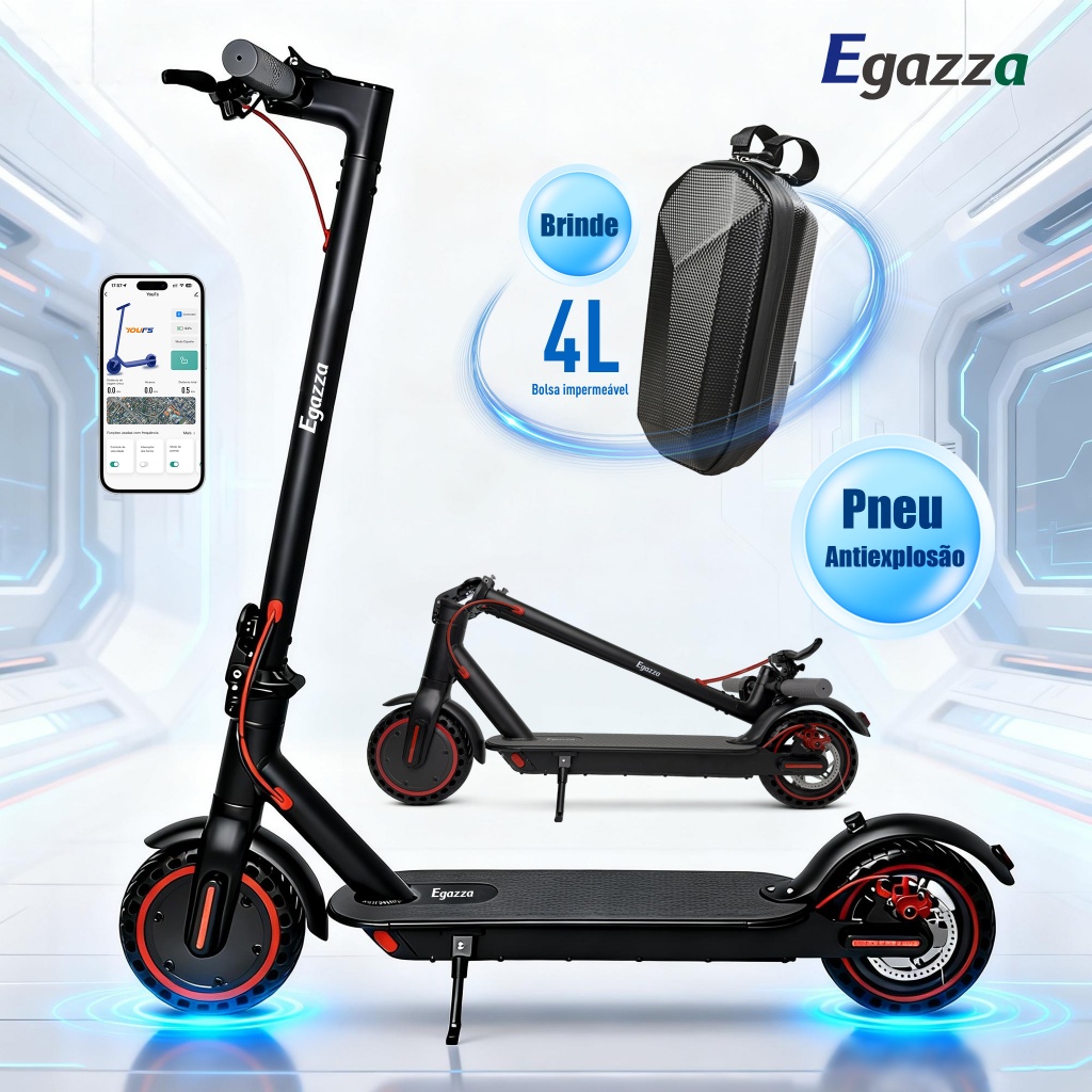 Egazza Patinete Elétrico 500W Scooter de Alumíni