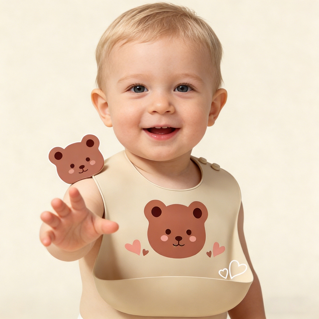 Babador Bandana Impermeável De Silicone Para Alim