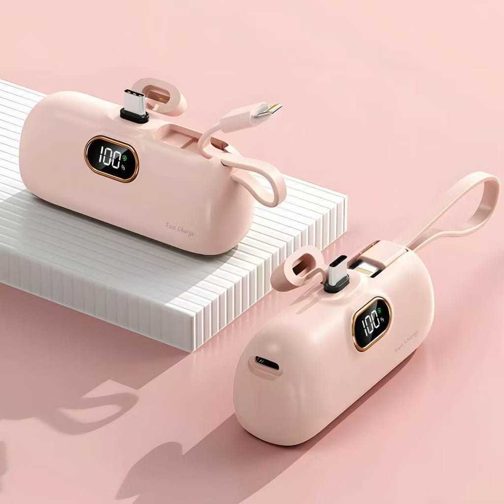 Mini Power Bank Cápsula Criativa Compatível iPho