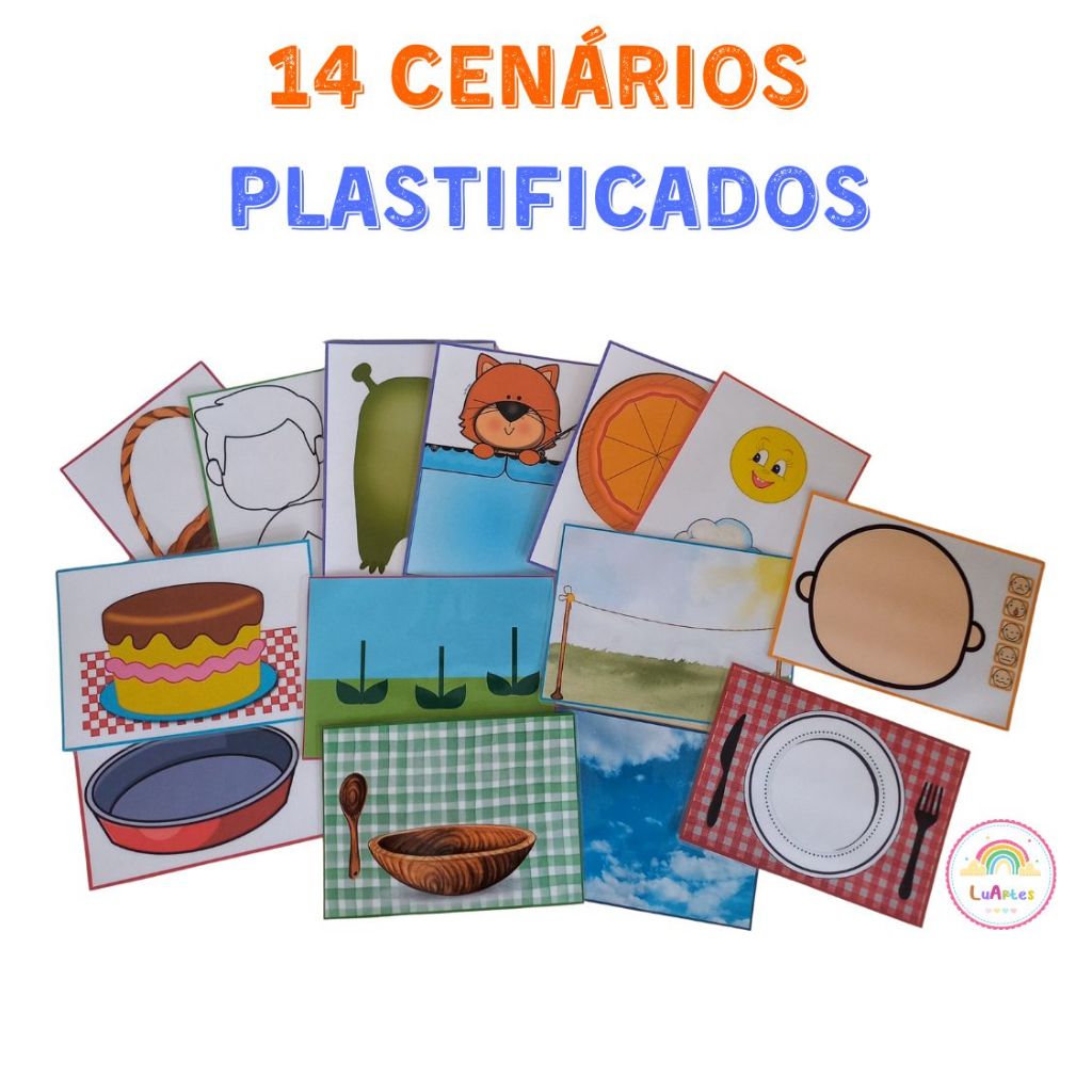 Kit 14 Cenários 20×15 Plastificados para Mas