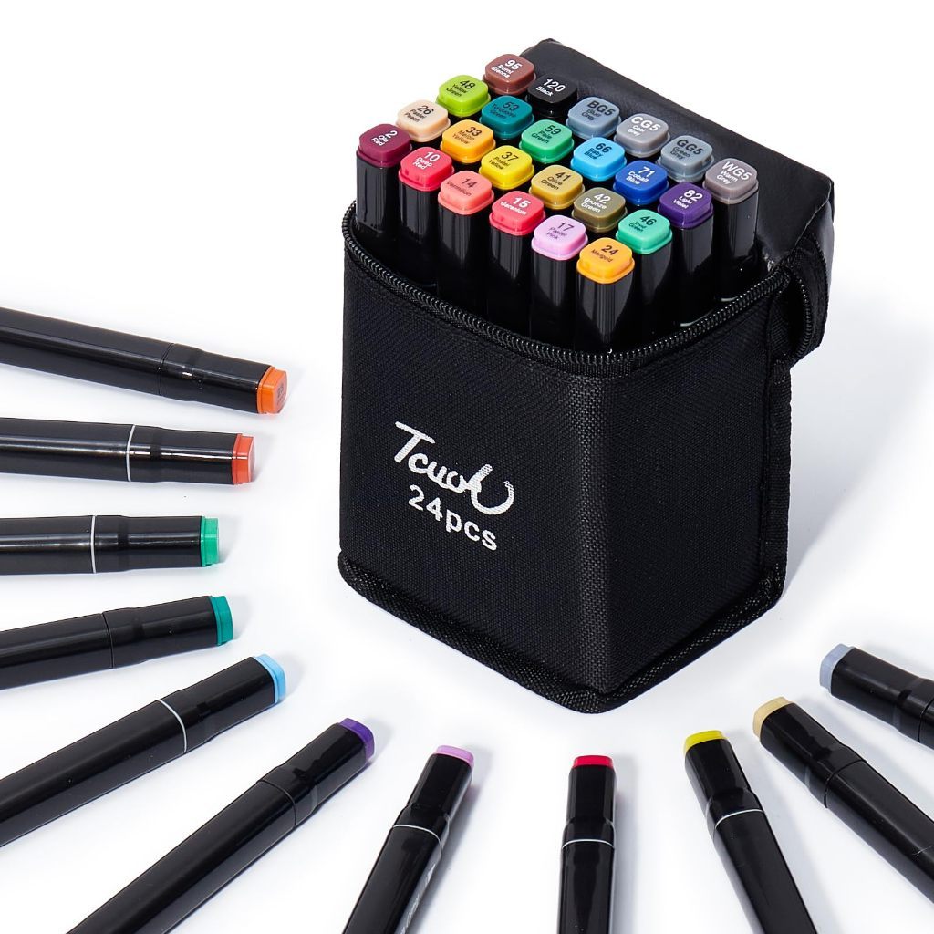 24-120 peças Caneta Marcadora De Cabeça Dupla Co