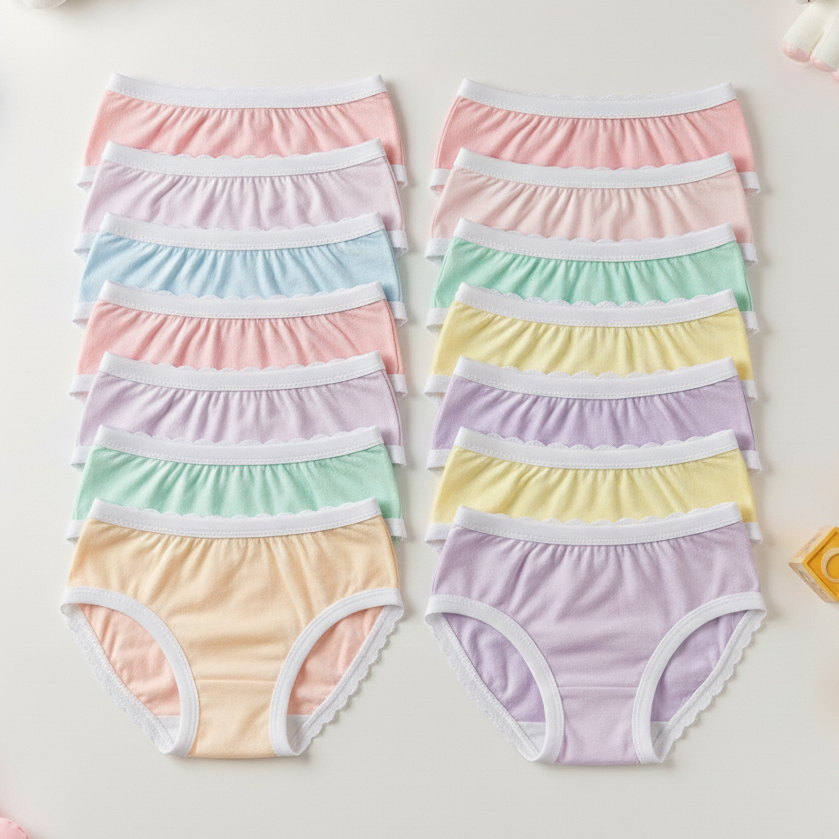 Kit 10 Calcinhas Infantis Femininas 1 a 10 Anos Al