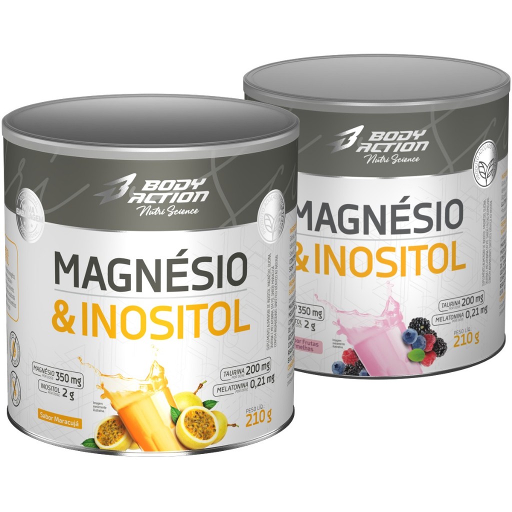 Kit 2x Magnésio E Inositol Com Melatonina 210g Bo