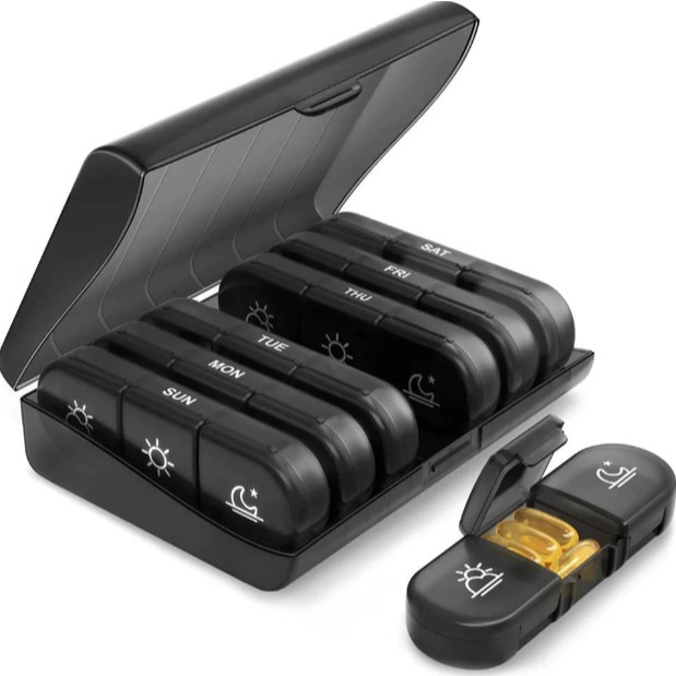 Porta Comprimido Caixa Organizadora 3 Divisórias 