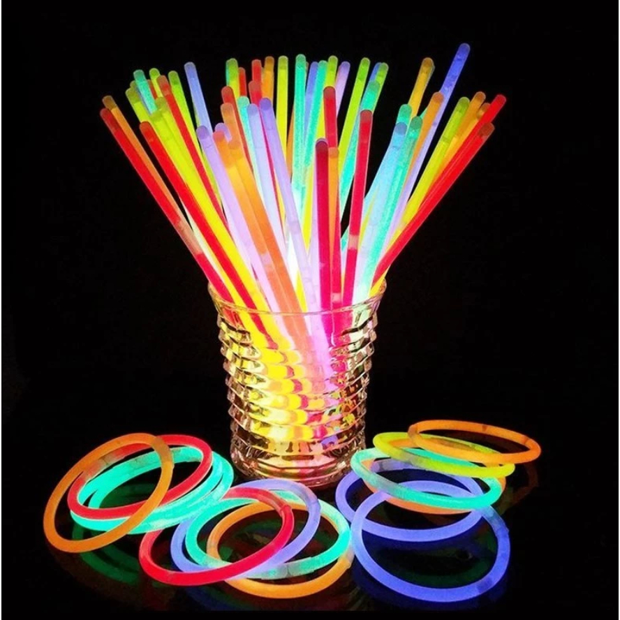 Kit 20/50/100 Pulseira Neon Fluorescente Brilhante