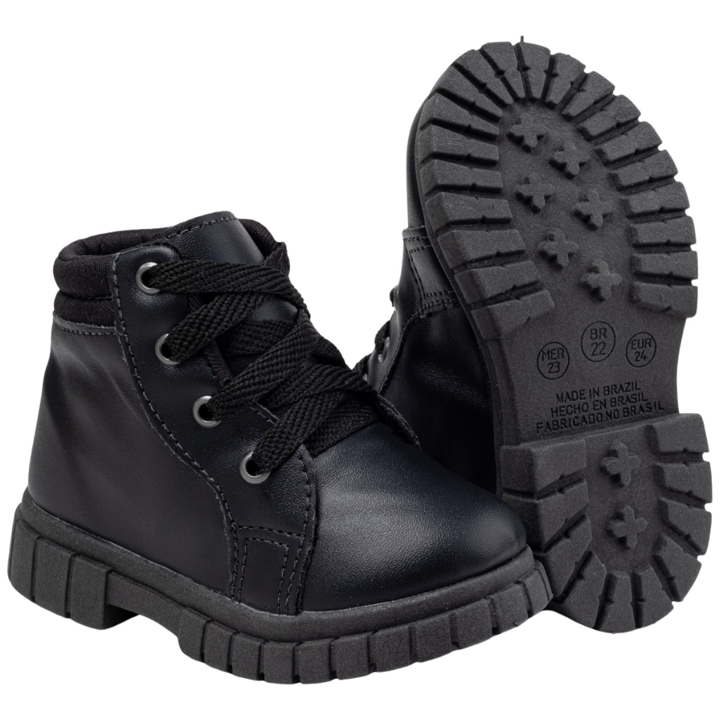 Bota Infantil Coturno 20 ao 27 Cano Curto Cacharr�