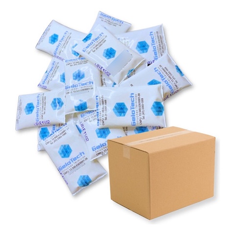 Kit C/ 20 Gelos Reutilizáveis Flexíveis 15g Gelo