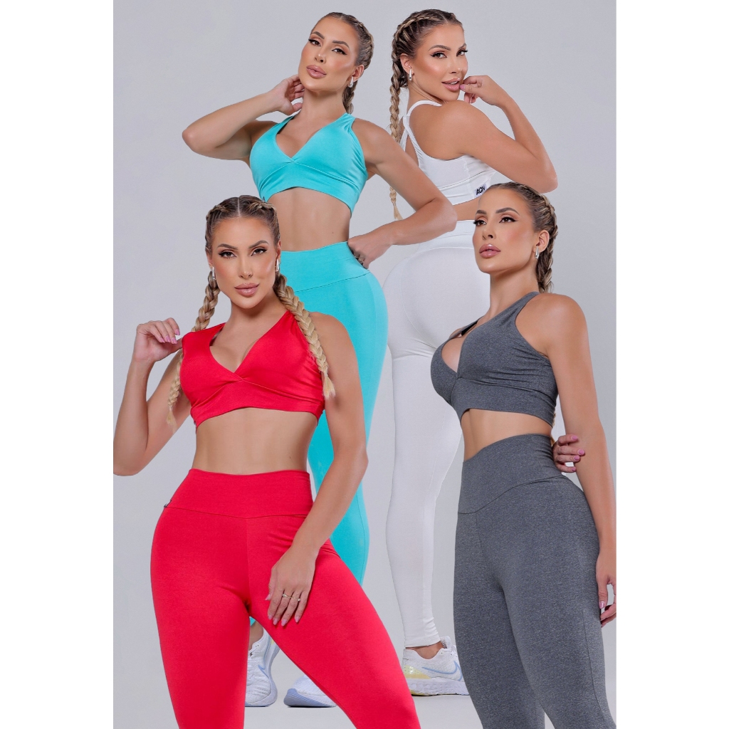Promoçao Conjunto Fitness Basico Academia Treino 