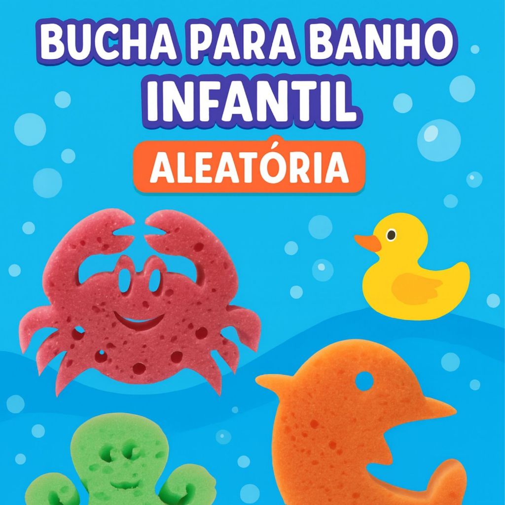 Bucha Infantil Esponja Mar Aleatória Antialérgic