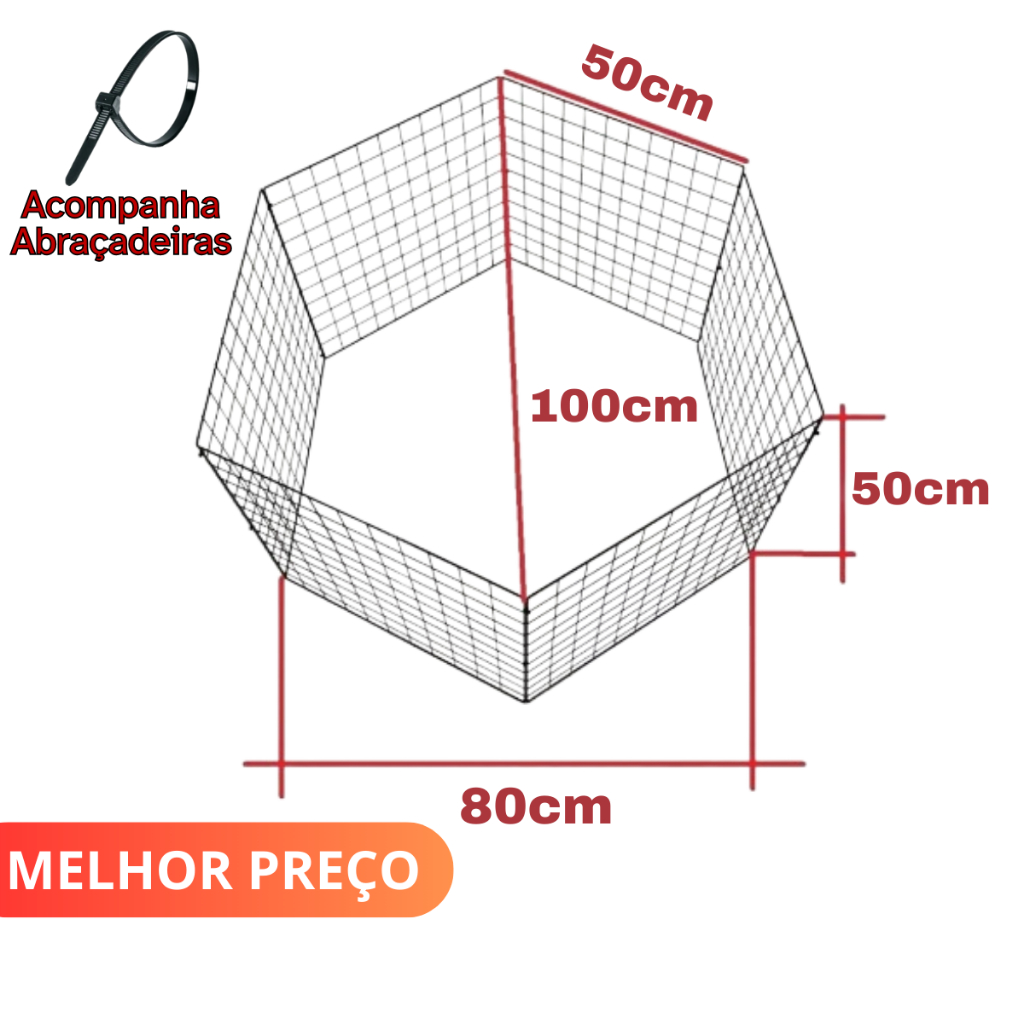 Cercado com 50cmx50cm em 6 placas Canil Garde Para