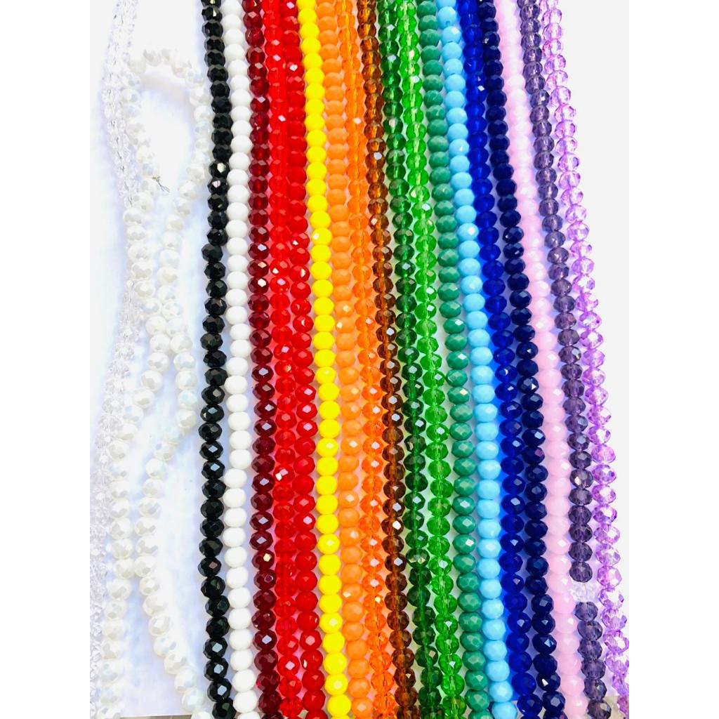 Fio de Cristal 06mm facetado Aprox. 79 peças-