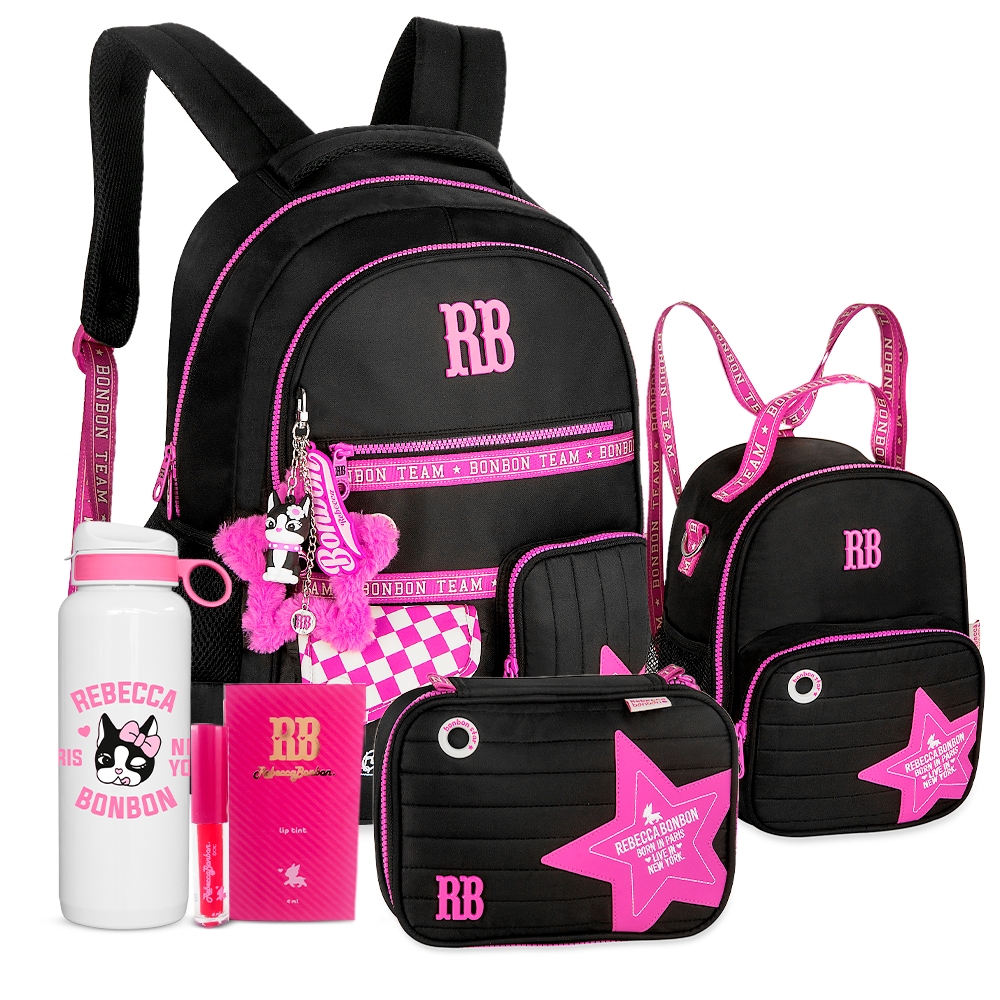 Kit Mochila Estojo Lancheira Coleção RB 2026 Reb