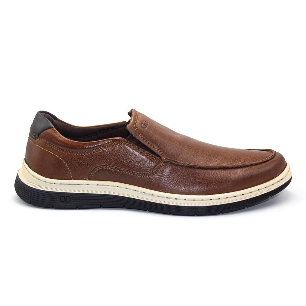 Sapatênis Slip On De Couro Democrata Masculino Ea
