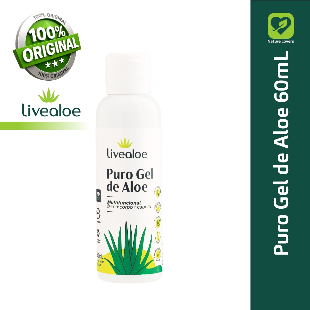 Puro Gel De Aloe 60ml Livealoe Babosa Orgânico Al