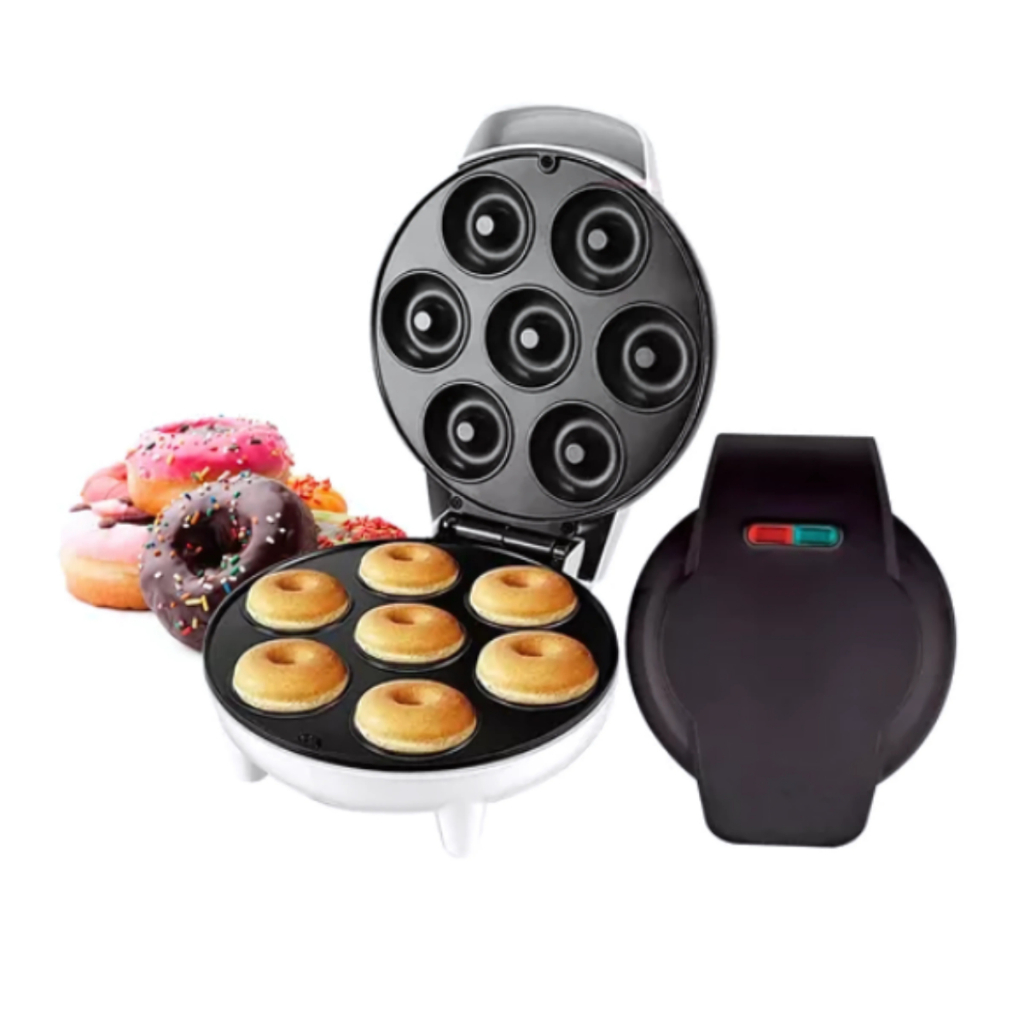 Maquina Mini Donuts Portátil Potente 7 Furos Rosq