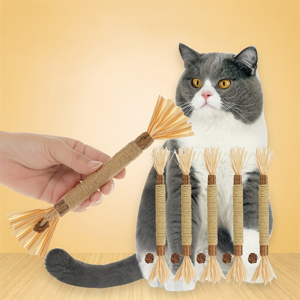 Bastão Mastigável Mordedor Natural para Gato Li